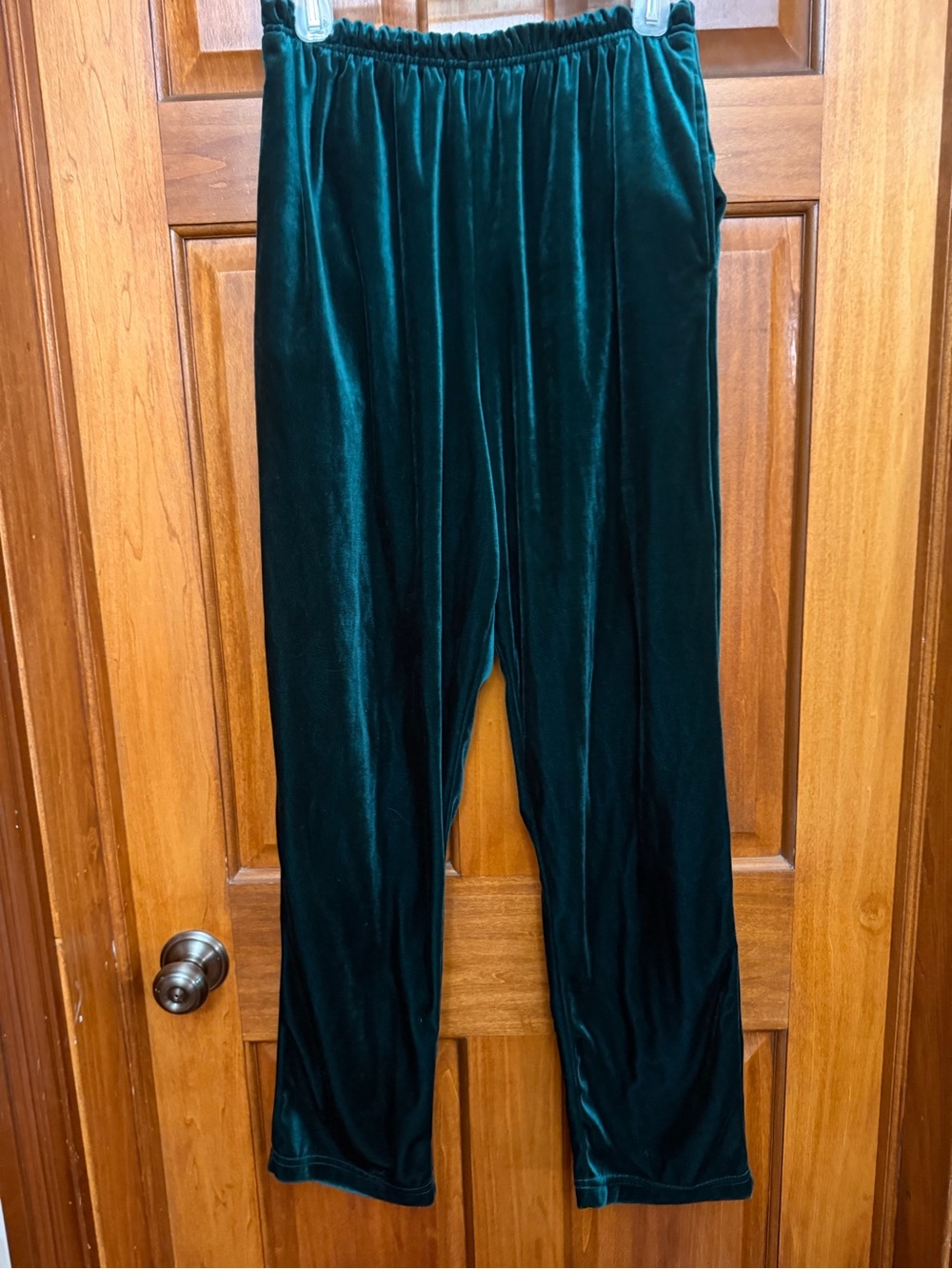 Diane Von Furstenburg The Color Authority Medium Green Velvet Pants